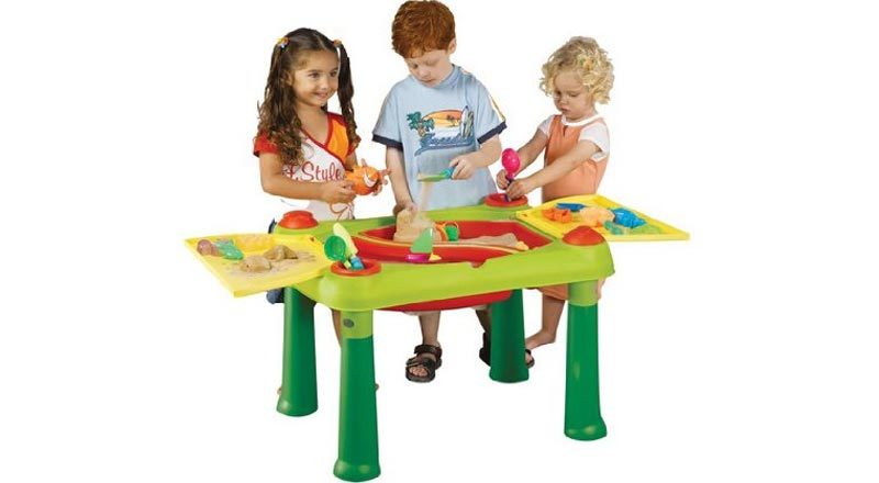 Step2 Cascade Kinder Sand und Wassertisch mit Sonnenschirm Spieltisch Sandkasten 