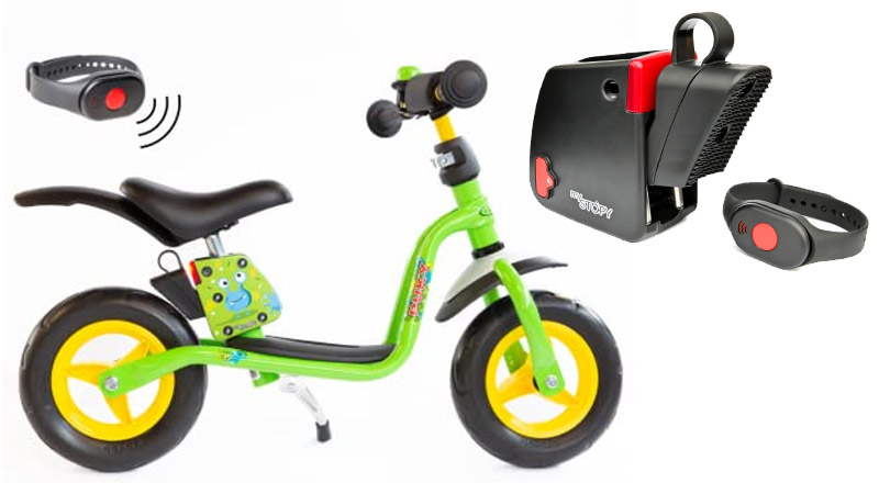 Ferngesteuerte Bremse für das Laufrad – Mehr Sicherheit für Dein Kind